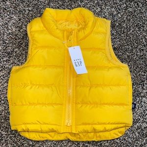 NWT- yellow 0-6 months vest